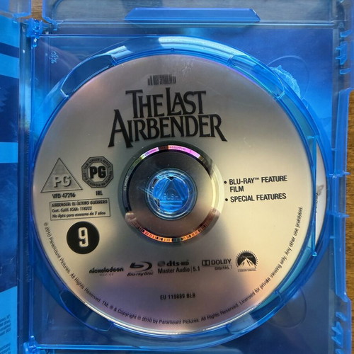 The Last Airbender Blu-ray and DVD like new, English subtitles