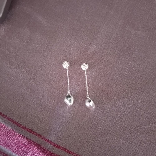 COS earrings in silver recycled brass