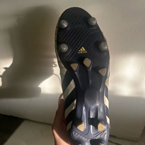 Adidas Predator LZ TRX FG football shoes white, dark blue, like new