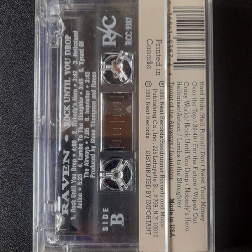 Raven Rock Until You Drop cassette tape like new, metal
