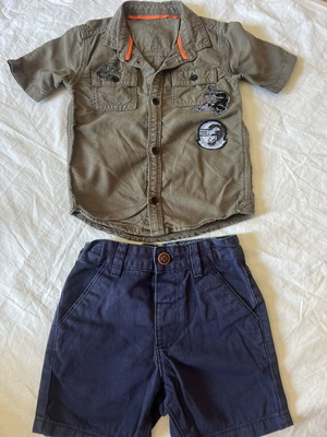 Boy's shirt and shorts set 12-18 months like new