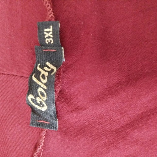 Blouse red 3XL short sleeve with open chest new