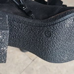 Mellisa black suede ankle boots used, size 37 with bows