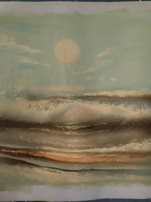 Oil painting on canvas Sea like new 30x40