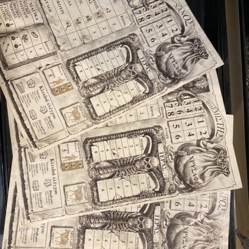 Legend of Zagor three character cards used