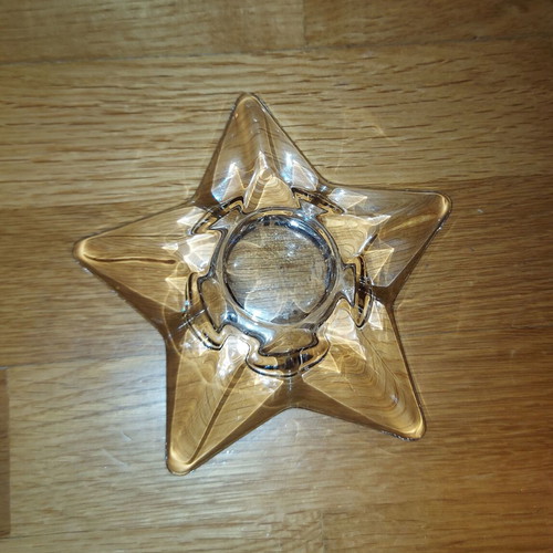 Glass star-shaped candlestick new