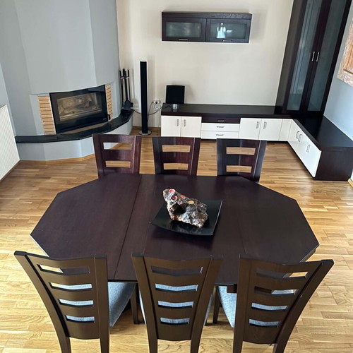 Folding dining table with 6 chairs Wege like new