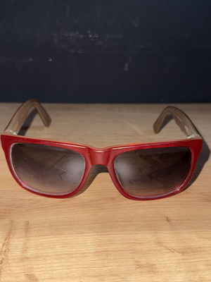 Red Gradient Wayfarer Style Sunglasses used, casual design