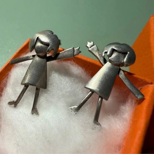 Handmade Silver 925 Earrings Acme Art like new