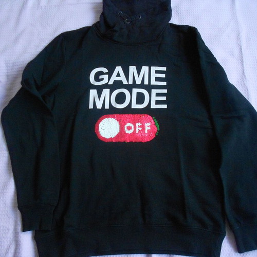 H&M Kids Hoodie like new, black with Game Mode sequins