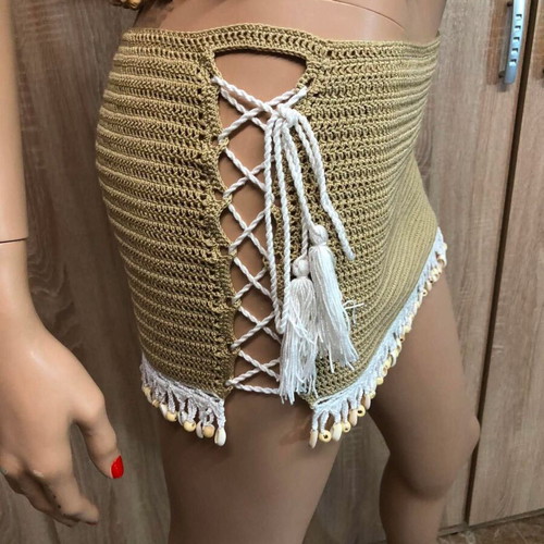 Knitted Beach Set Skirt, Top. Brand new.