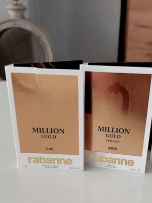 Rabanne Million Gold perfume set new, Elixir & For Her samples