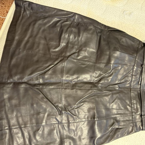 Massimo Dutti leather skirt new, brown, size M