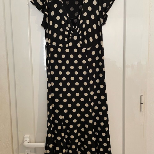 Evans polka dot rockabilly dress used, size UK 18-EU 46