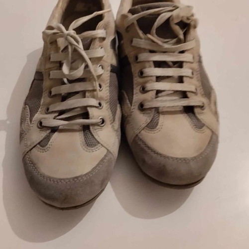 Geox men's sneakers size 42 used, grey-beige