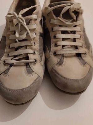 Ανδρικά sneakers Geox μεταχειρισμένα, νούμερο 42, γκρι-μπεζ