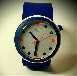 Vintage Swatch Popiness 45mm blue quartz watch pnw103