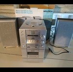 Vintage sound system new with radio, CD and cassette player