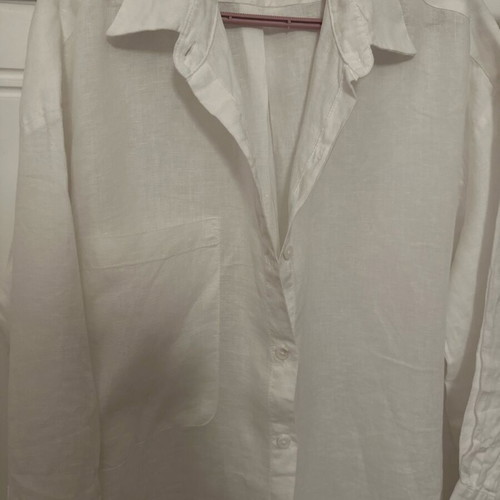 Linen shirt dress Zara like new, white, -  40,00 - Vendora.cy