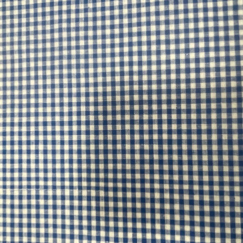 Checked fabric 0.50 x 1.50 like new, navy-white