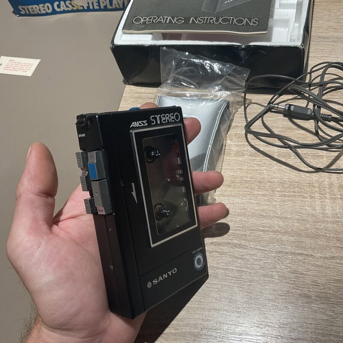 Sanyo M5550 Cassette Player like new, complete set from 1980