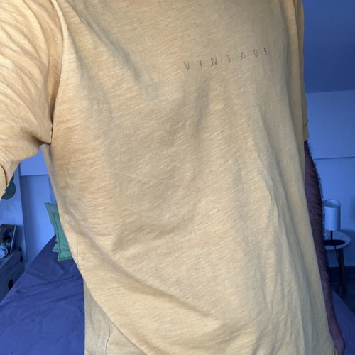 Omerta T-shirt L/XL like new, yellow, 100% cotton, Greek made