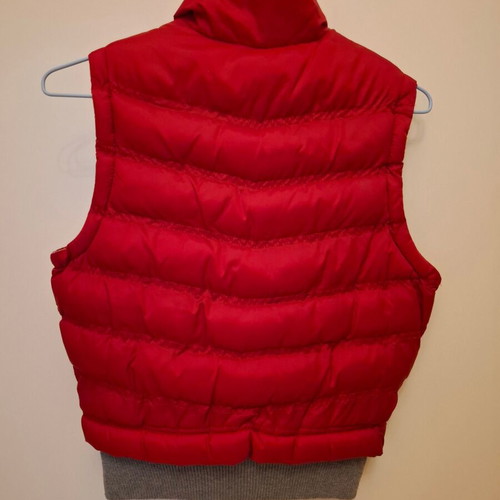 Denim Co sleeveless jacket like new, red and grey, size M