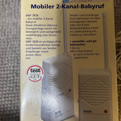 H&H Hartig & Helling 2-Channel Wireless Baby Monitor Like New