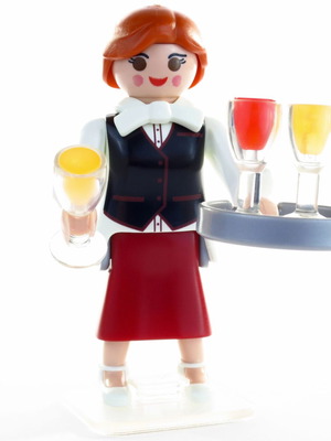 Playmobil Φιγούρα Σερβιτόρα Barwoman Σειρά 17 70243 Κορίτσι Καινούρια