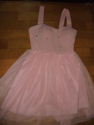 Pink dress like new, small-medium, romantic for party