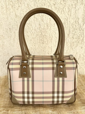 Burberry London Nova Check τσάντα χειρός σαν καινούργιο, ροζ και μπεζ