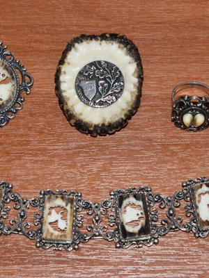 Vintage Silver 835 Jewelry Set used