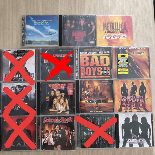 Soundtrack CD collection like new, 10 movie albums
