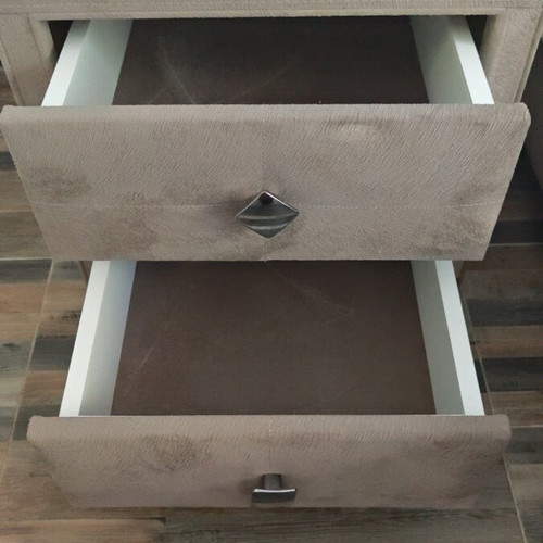 Velvet nightstand for bedroom, like new