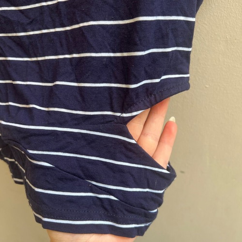Navy short blouse like new, blue
