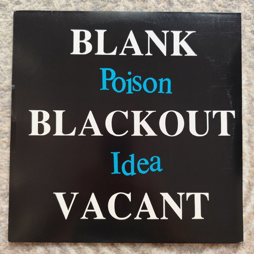 Poison Idea Blank Blackout Vacant LP used, unofficial version, punk