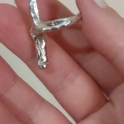 Silver 925 cross-shaped ring new