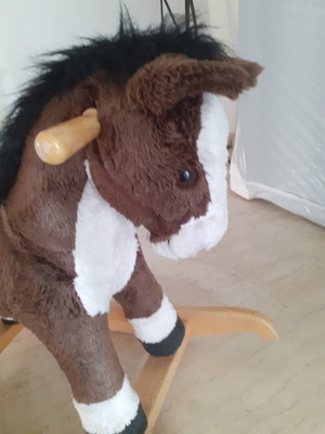 Trudi Rocking Horse with Wooden Base like new, Italian made