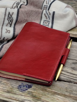 Handmade notebook new from traditional leather artisan Cabotin