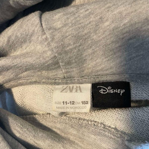 Zara kids Mickey Mouse sweatshirt used, grey, 11-12 years