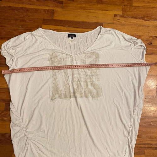 Miss Sixty white medium t-shirt with bat sleeves used oversized