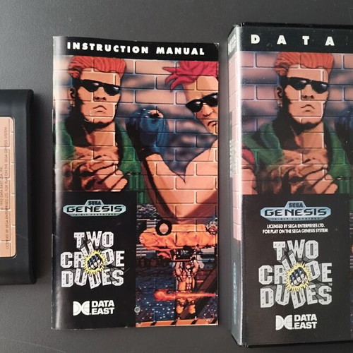 Two Crude Dudes Sega Genesis Mega Drive game used