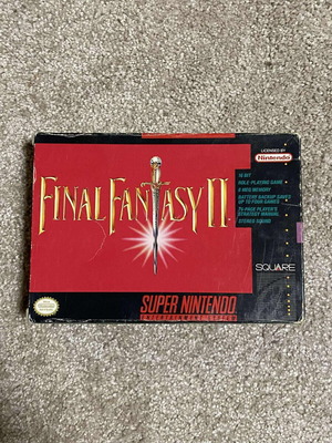 Final Fantasy II Nintendo SNES μεταχειρισμένο, πλήρες στο κουτί NTSC
