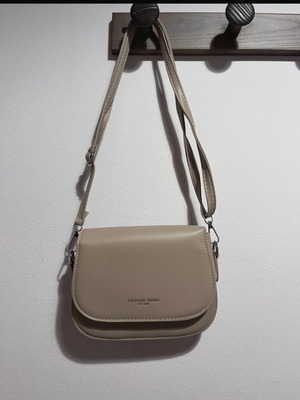 Beige crossbody bag with adjustable strap, like new