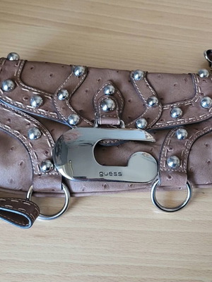 Guess crossbody bag like new, brown with silver details
