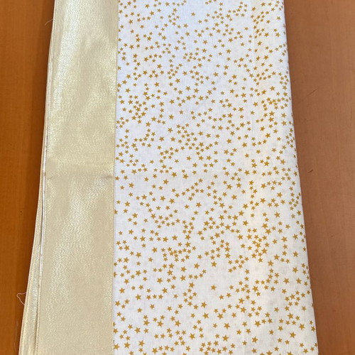 Christmas tablecloth satin texture with gold embroidery new