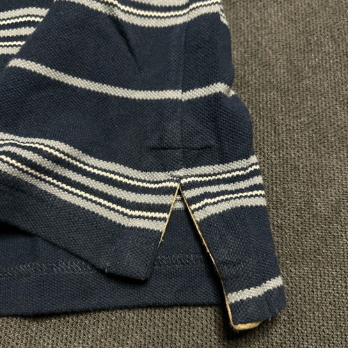Timberland men's striped short-sleeve polo blue navy like new