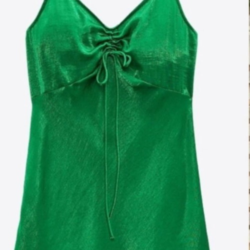 Zara satin lingerie dress green size M
