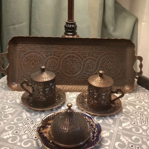 Coffee set Ottoman style copper like new