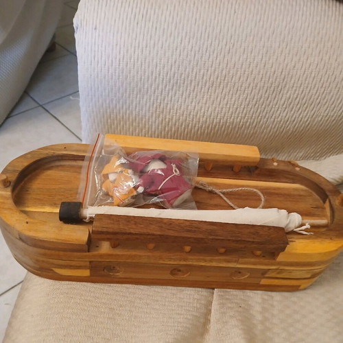Wooden adventure ship thematic toy like new, vintage